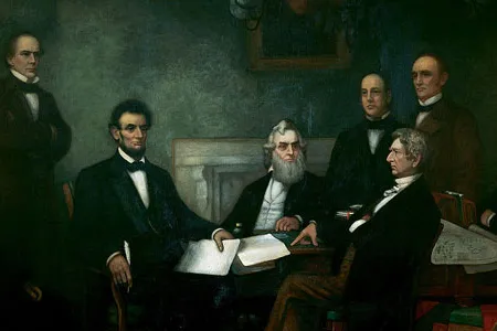 First Reading of the Emancipation Proclamation of President Lincoln by Francis Bicknell Carpenter.