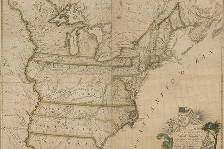 The first map of the United States, published in 1784 by Abel Buell, shows the recent addition of the Northwest Territories—a region that would soon include the states of Ohio, Indiana, Illinois, Michigan and Wisconsin, home to thousands of African-American pioneers.