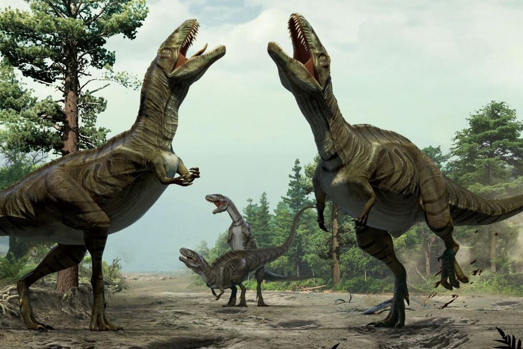 Dinosaur mating dance