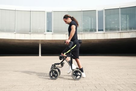 After years of being paralyzed from the waist down, Michel Roccati can now walk again with the aid of nerve-stimulation devices.