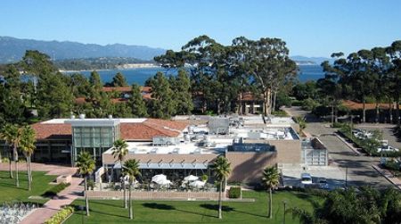 The campus of UC Santa Barbara is on the coast at Isla Vista.
