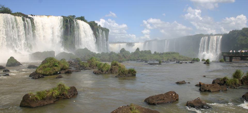  The stunning falls of Iguazu National Park, a  UNESCO World Heritage Site, straddle Brazil and Argentina. 