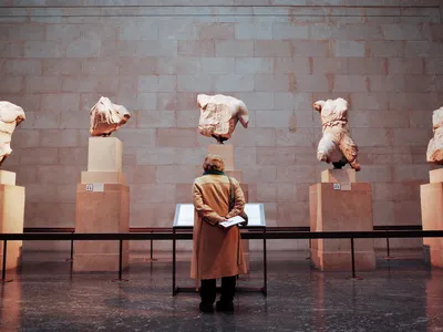 The Parthenon sculptures are also known as the Elgin Marbles.&nbsp;