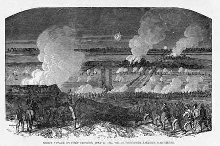 Night attack at Fort Stevens on July 11, 1864