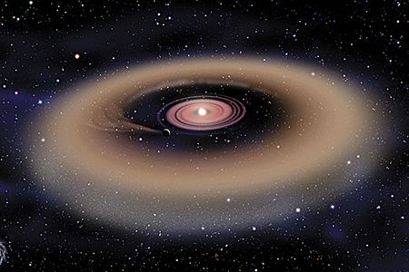 Smithsonian astronomers detect a planet forming from debris around a young star.