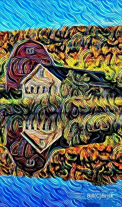 Barn with a van gogh style thumbnail