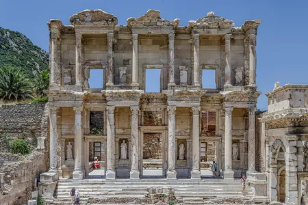 The Library of Celsus at Ephesus, an ancient Greek colony in southwestern Turkey.