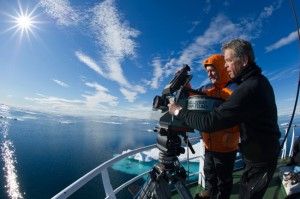 MacGillivray and director of photography Ohlund in Norway during the making of To the Arctic 3D