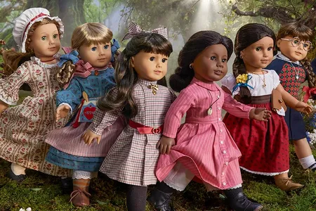 To mark its 35th birthday, American Girl rereleased its original six characters (L to R): Felicity Merriman, Kirsten Larson, Samantha Parkington, Addy Walker, Josefina Montoya and Molly McIntire.