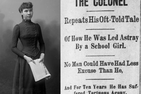 Madeline  Pollard  as  she  appeared  during  the  five-week  trial  in  the  spring  of  1894. Her entanglement with Col. Breckenridge made national headlines.