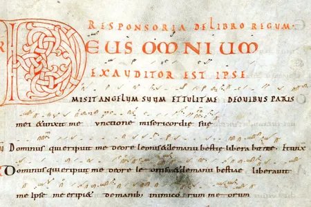 A page of a manuscript of Gregorian chants