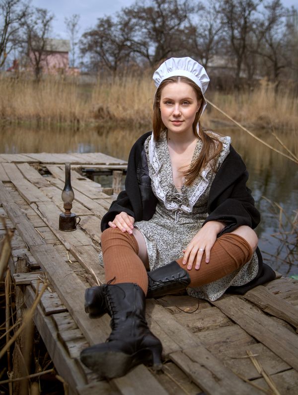 Portrait of a girl in a rustic style thumbnail