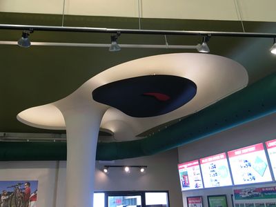 A ceiling sculpted by Isamu Noguchi has been restored and is open to public viewing.