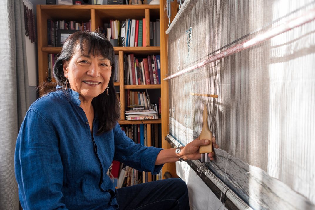 DY Begay in her studio