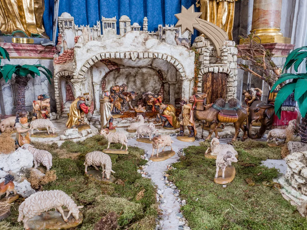 A Christmas nativity scene in Germany