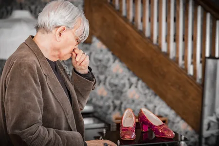 Collector Michael Shaw was presented with the slippers he purchased in 1970 in a ceremony at the Judy Garland Museum in Grand Rapids, Minnesota.