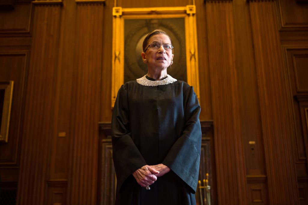 2013 photo of Ruth Bader Ginsburg in her judicial robes