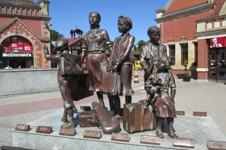The Kindertransport memorial in Gdansk.