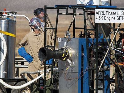 It lacks the glamour of Canaveral, but for Cal State students, an engine test stand in the desert beats the classroom.