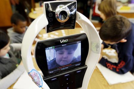 Too sick to attend school in person, but perfectly able to participate with a robot’s help.