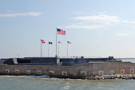 After Union troops refused to evacuate Fort Sumter, today a National Monument, Confederates opened fire.