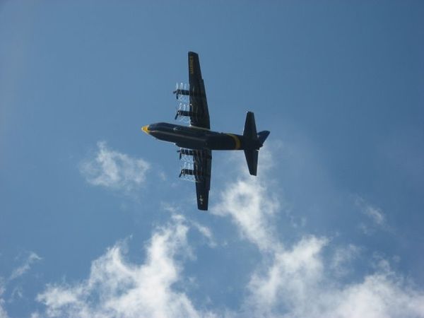 USN Fat Albert with contrails thumbnail