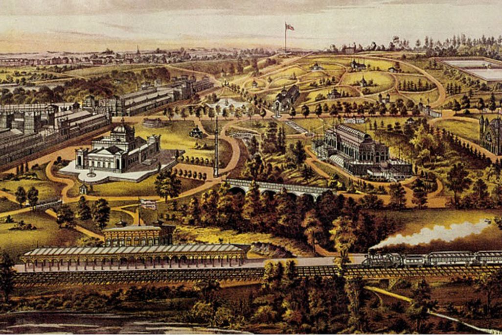 Poster of the 1876 Centennial Exhibition in Philadelphia
