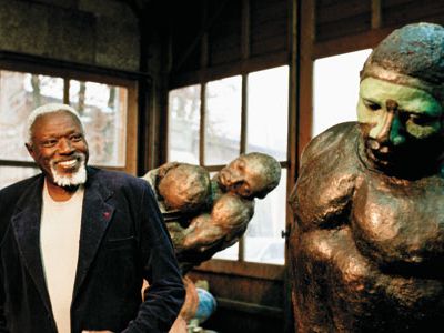 Sculptor Ousmane Sow creates pieces rooted in Africa and Europe.