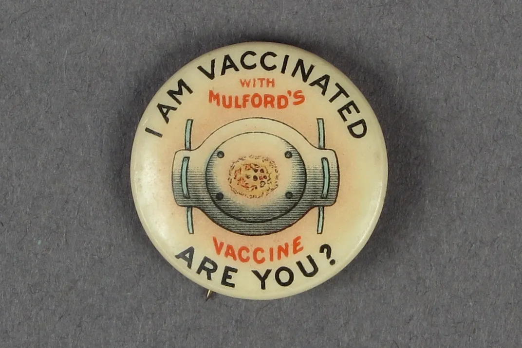 Tell the world you're vaccinated with this classic pin Vaccination pin