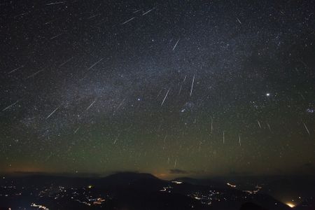 A Geminid meteor shower in 2012.