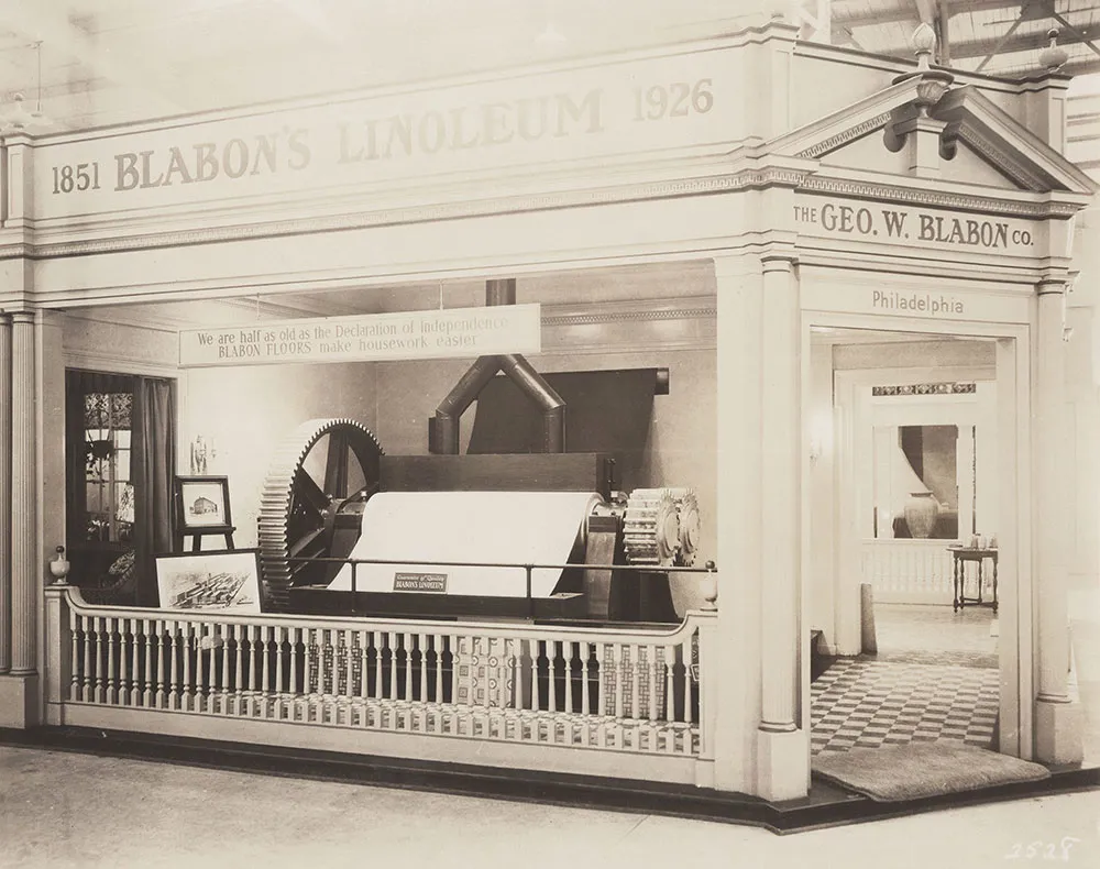 A linoleum exhibit in the fair's Palace of Liberal Arts and Sciences
