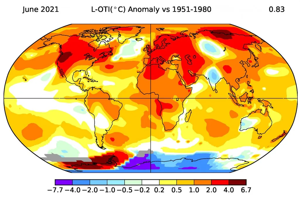 land and ocean temperature index anomaly