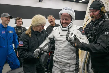 NASA astronaut Mike Fincke on January 15, when SpaceX Crew-11 splashed down, roughly one month ahead of schedule.