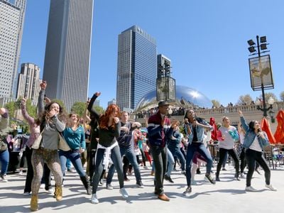Flash mob in Chicago