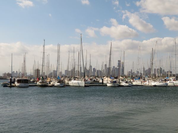 Melbourne from the Royal Melbourne Yacht Squadron in St Kilda thumbnail