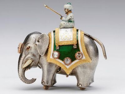 Fabergé Silver Elephant Automaton Royal Collection Trust 