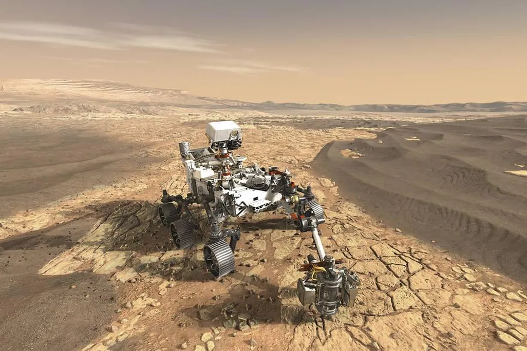 Perseverance rover on Mars