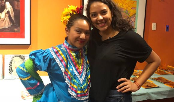 Young Ambassador, Yesenia Muñoz at the children’s baile folklórico performance. (Courtesy of the National Museum of Mexican Art.)