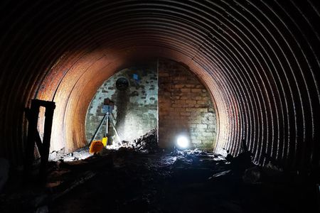 The underground bunker is about 23 feet long and 10 feet wide.