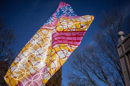 The new work is nearly 21 feet tall and weights almost 900 pounds.