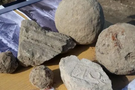 Archaeologists unearthed the cannonballs while excavating the ruins of Zishtova Fortress in Bulgaria