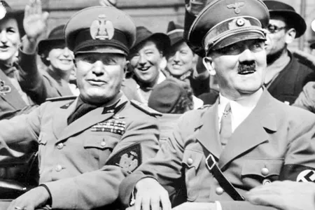 Benito Mussolini and Adolf Hitler