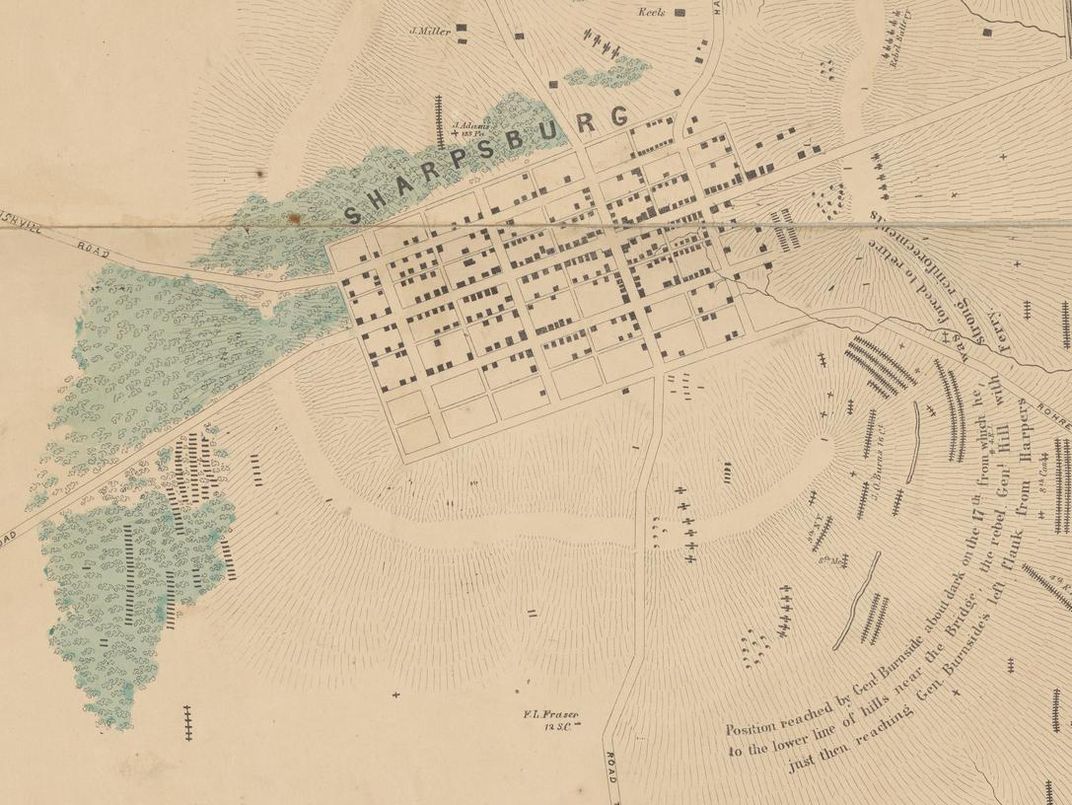 Elliott Burial Map Gettysburg Forgotten Antietam Battlefield Map Shows Locations Of Thousands Of Graves |  Smart News| Smithsonian Magazine