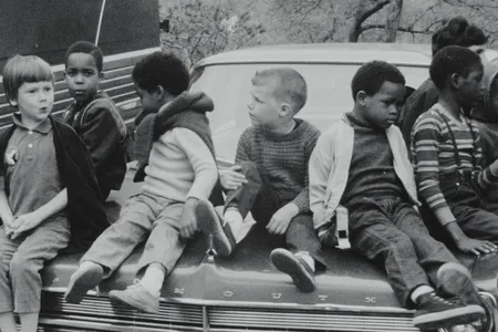 A still from&nbsp;Down the Barrel (of a Lens),&nbsp;Kameron Neal, two-channel video installation with sound, 2023