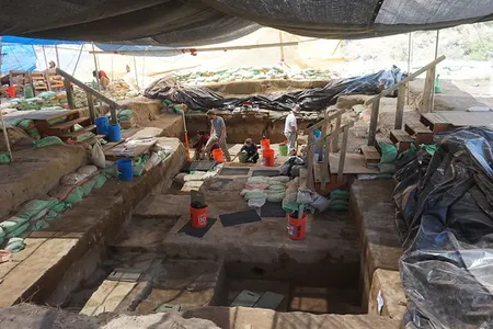 The dig site at Cooper's Ferry.