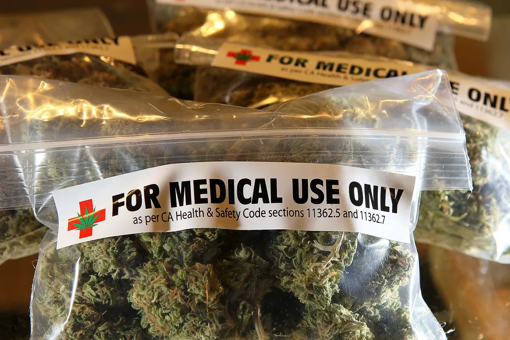 Bags of Marijuana with "For Medical Use Only" written on them