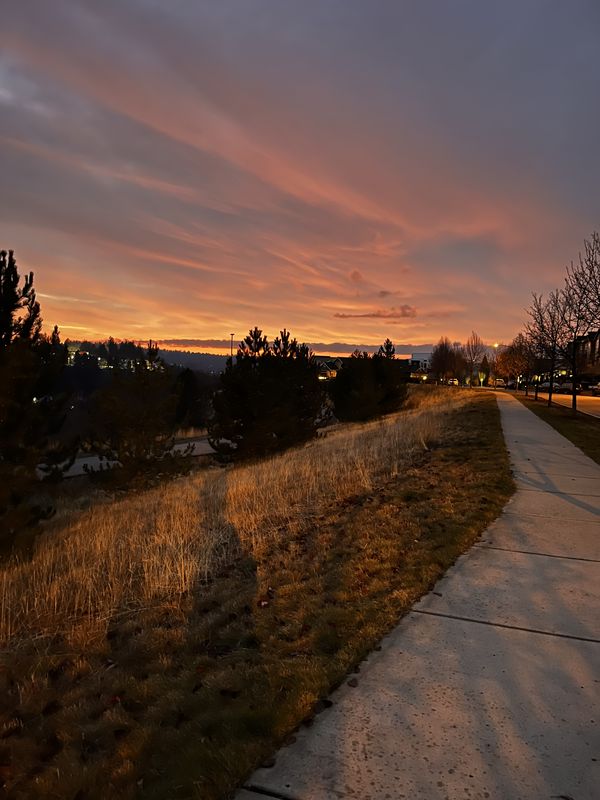 A beautiful sunset on Thanksgiving evening. thumbnail