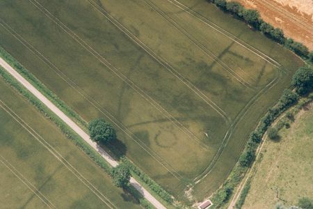Aerial view of the wooden circle site