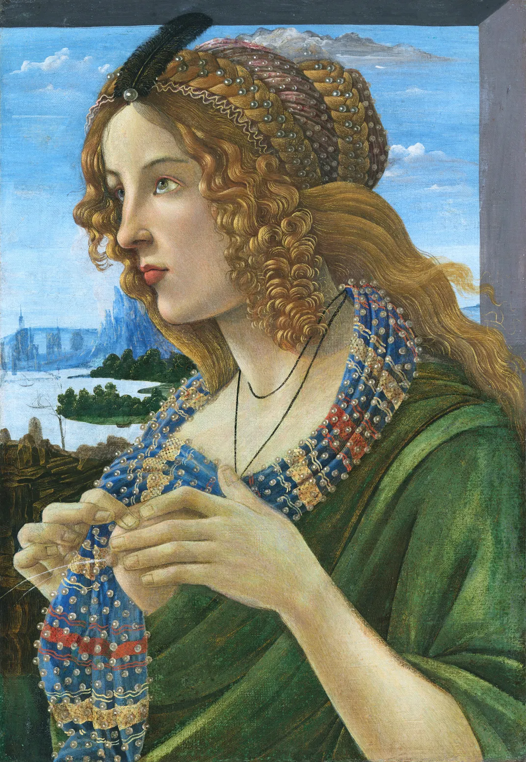 Allegorical Portrait of a Woman, attributed to Sandro Botticelli, circa 1490