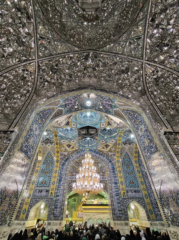 Mirrored ceiling of the shrine of Imam Reza, the eighth Imam of the Muslims thumbnail